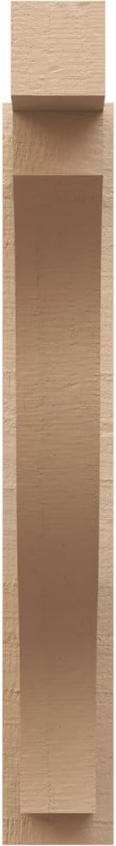Ekena Millwork 6"W x 28"D x 40"H Funston Block Rough Cedar Woodgrain TimberThane Outlooker, Primed Tan