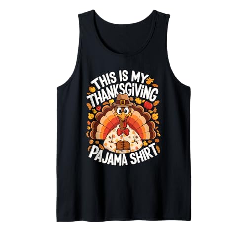This Is My Thanksgiving Pijama Camisa Adulto Niños Hombres Mujeres Pijamas Camiseta sin Mangas