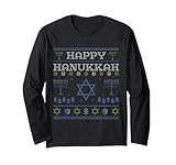 Photo Gallery felice hanukkah menorah festa ebraica brutto natale maglia a manica Photo Gallery felice hanukkah menorah festa ebraica brutto natale maglia a manica