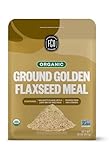 FGO Organic Ground Golden Flaxseed Meal, 1 Pound / 16oz Bulk Powder in Resealable Pouch, Cold Milled for Baking & Smoothies, Grown in USA & Canada (Pack of 1)