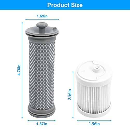 Cordless Vacuum Filter Replacement Kit Compatible With Tineco A10/ A11 Hero, A10/A11 Master And Pure One S11, Pwrhero11 Snap Cordless Vacuum Cleaner,4 Pre Filters & 4 Hepa Filter & 1 Brush #TOP3
