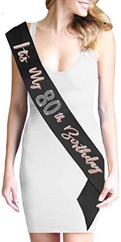 80th Birthday Decorations - It's My 80th Birthday! Premium Satin Sash - 80th Birthday Gifts for Women