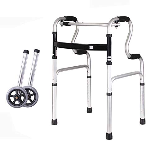 Rollator Walker 高齢者用折りたたみ式ウォーキングフレーム、ホイール付き 軽量アルミニウムウォーカー 高さ調節可能:78.2 cm 38.5インチ