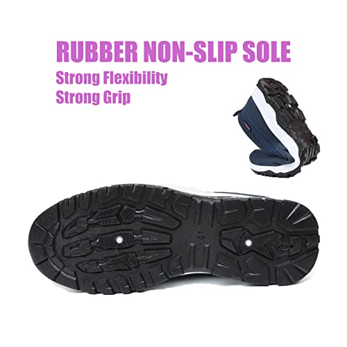 DirraBra Men's Slip-On Mesh Orthopedic Sneakers Walking Shoes,Sports Breathable Loafers Boat Shoes Casual Platform Comfy Non-Slip Hiking Working Shoes4