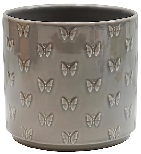 Ivyline Arley Butterfly Planter in Grey, Premium Quality and Waterproof