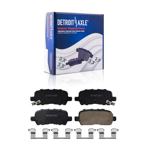 Image of Detroit Axle - Brake Kit for 2011-2013 Chevrolet Impala, 2014-2016 Impala Limited Drilled & Slotted Brake Rotors and Ceramic Brakes Pads 2012 2015 Front and Rear Replacement