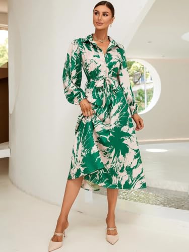 Image of GRECIILOOKS Printed Maxi Dress for Women | Trendy Long One Piece Summer Outfit | Lightweight Flared Dress for Casual & Holiday
