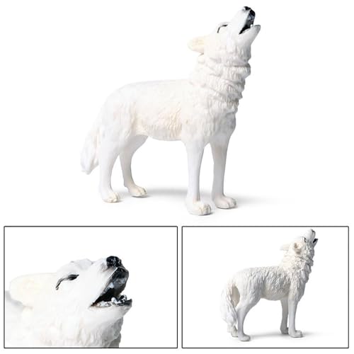 Figurines Playset, Wolf Figures Toys, 10pcs, Safari Animals Figures for Diorama, Crafts, Child Educational, Cake Décor (Wolf Set A) - Thumbnail 3
