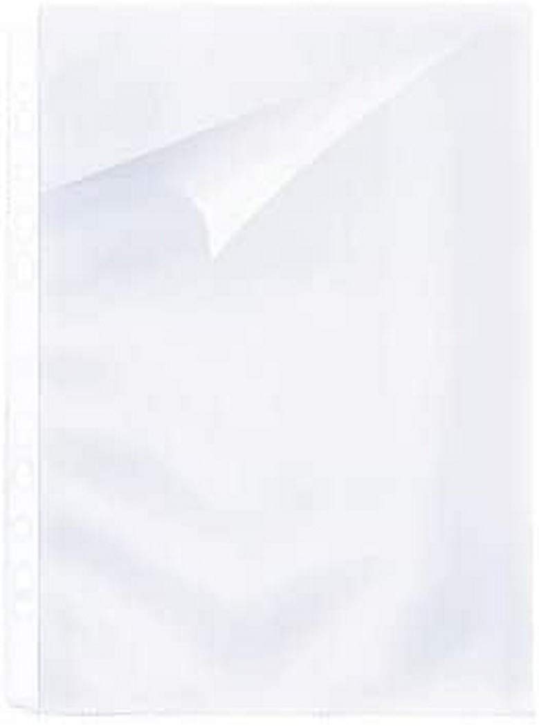 Kangaro Document Wallets A4 Polypropylene 2/4/11r 120 Micron Transparent Transparent Pack of 100 L-Model, 32.5x24.7x4