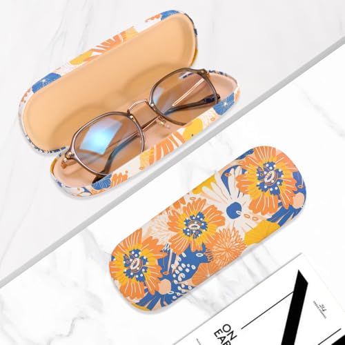 Image of PERFECTSIGHT Hard Shell Eyeglasses Case, PU Leather Protective Glasses Case, Cute Eyeglass Case for Women Men Girls