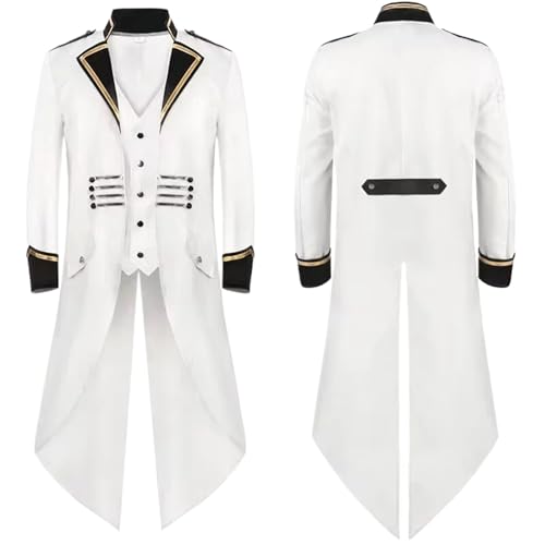 Gabardina medieval hombre gótico steampunk abrigo largo esmoquin para ropa de gala