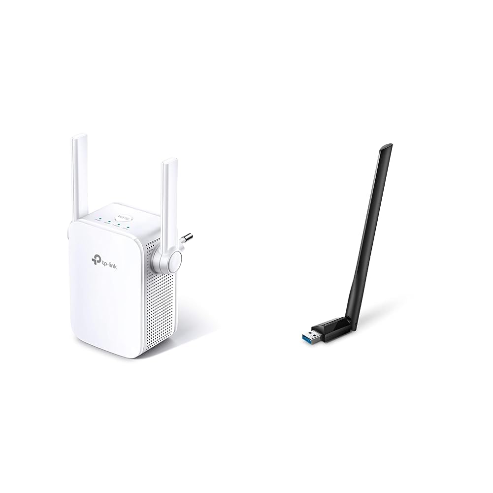 TP-Link RE305 - Repetidor WiFi AC1200, Doble Banda 5 GHz y 2.4 GHz, Amplificador y Extensor & Archer T3U Plus AC1300 - Adaptador Wi-Fi Dual Band 5GHz/2.4GHz, USB 3.0