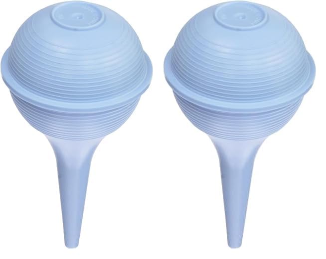 Image of DMI Baby Nasal Aspirator, Ear Syringe, Clears Airway & Nasal Passages, Gentle Suction, Portable & Lightweight, Doubles as Earwax Removal Tool, Blue (Pack of 2)