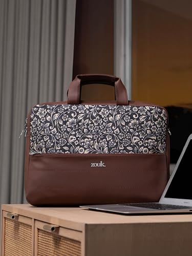 Image of ZOUK Arin Laptop Bag | Slim & Stylish Laptop Bag for Women Office Use | Fits 15.6+ Inch Laptop | Padded Compartment Fits up to 17 Inch Laptop | Water-Resistant | Lightweight