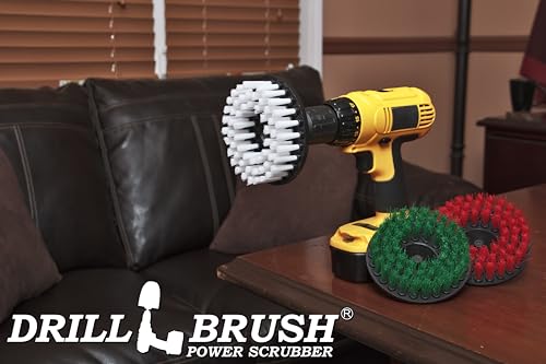 Cleaning Supplies - Drill Brush - 5 Inch Large Spin Brush Kit - Stiff, Medium, and Soft Power Scrubbers - Kitchen Accessories - Clean Stove, Oven Rack, Sink, Baseboard - Algae, Mold, Mildew, and Moss - Thumbnail 6
