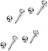 ORAZIO 8Pcs 18G Stainless Steel Stud Earrings Piercing Barbell Studs Cartilage Helix Ear Piercing CZ Inlaid