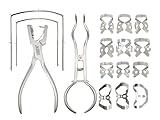 ARTMAN INSTRUMENTS Rubber Dam Kit – Includes 12 Anti-Reflection Clamps, Punch Plier, Dental Isolation Tools, and Endodontic Supplies