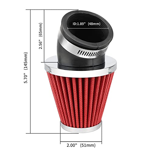 Nibbi 48Mm Air Filter Motorcycle Air Filter High Performance Air Filter For Pit Bike Honda Yamaha Suzuki Kawasaki Atv Ssr Ttr Dirt Bike Mini Bike Gy6 Ajs #TOP1