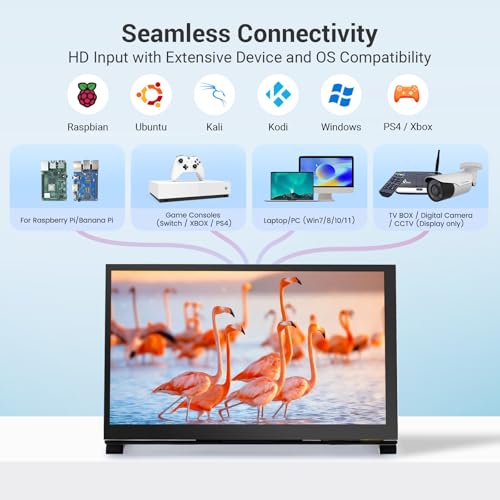 Image of ELECROW 7 Inch Touchscreen Monitor for Raspberry Pi, 1024X600 IPS HD Capacitive Touch Screen Display with Acrylic Stand, Plug and Play, Compatible with Raspberry Pi 5 /4 /3, Banana Pi, Jetson Nano