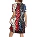 USA Dress Maternity Graphic Fashion Casual Lounge Patriotic USA Flag Festival O Neck Red White and Blue Outfits for Women Vestidos De Verano para Mujer 2025