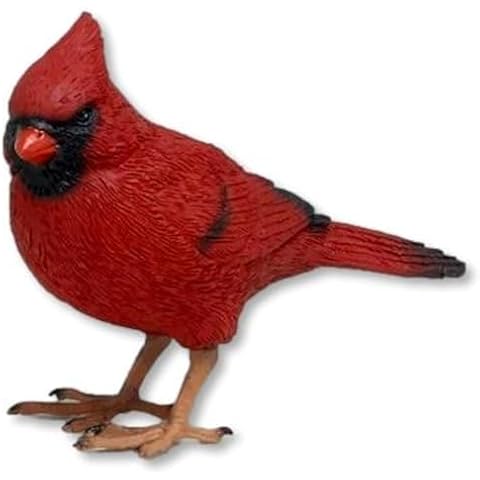 Distinctive Designs 4.125"" Red Cardinal Figurine - Cardinal Decor for Memorial Home Decor - Bereavement Gift, Red, Black, Orange Cover