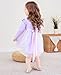 UPlee Toddler Girls Tulle Dress Winter Ruffle Long Sleeve Baby Girl Fashion Casual Tutu Dresses for Party School, Purple Galaxy, 5-6T
