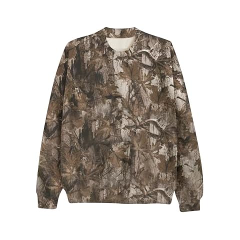 Dsewpaur Women's Camo Sweatshirt with Maple Leaf Cover