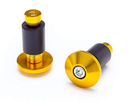 Moto Embouts Guidon CNC Billet Aluminium Pour 22mm 7/8" Guidon - Or Cover