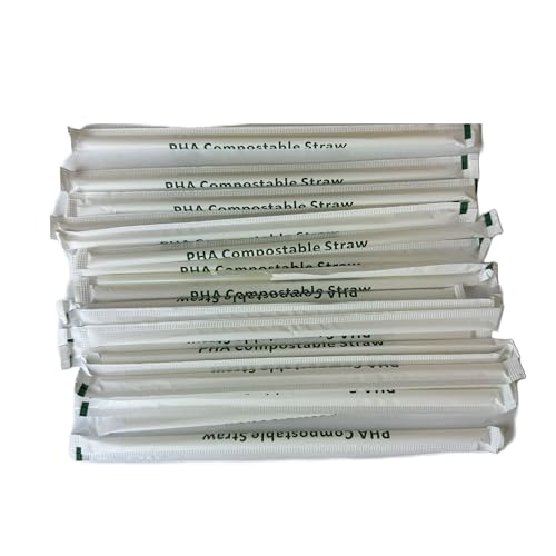 Pitillos compostables PHA, sin BPA, paquete de 375 miniatura 2