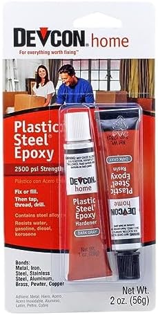 Devcon Plastic Steel Epoxy, Dark Gray, 1 Ounce, 52345