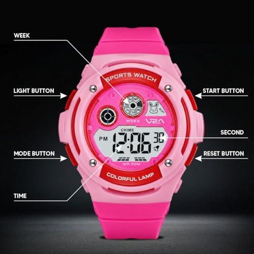 Image of V2A NOVA-X 2930 Digital Watch for Boys | Colour Pop Sports Design | Active Everyday Watch for Kids with Digital Display, Backlight & 50M Water Resistance