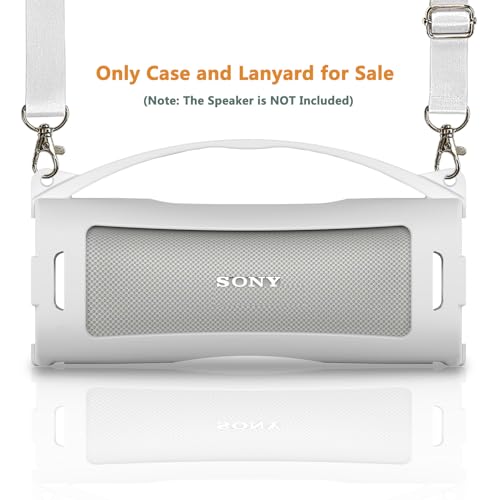 Image of Silicone Cover Case for Sony ULT Field 1 Elextronics Ultra Portable Wireless Bluetooth Speaker, Protective Stand Holder for Sony ULT Field 1 Speaker Accessories (Case only) (Off White)