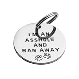 Ankiyabe Funny Dog Tag Cat Tag Pet Tag Puppy Tag Engraved Pet Tag Stainless Steel Dog Tag for Collar