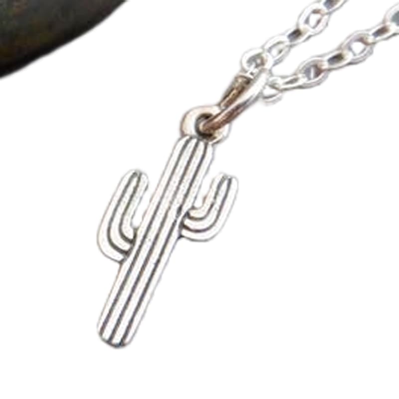 Collier cactus LKBEADS hypoallergénique en argent 925, fin et anti-ternissement