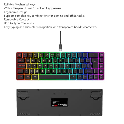 Teclado Mecánico Gamer Zunated6ey0sf7-11 USB miniatura 4