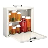 MMF Industries Med-Master Standard Steel Locking Medication Case, Platinum (201906106)