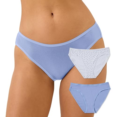 Image of Pact Women's Organic Cotton Bikini Underwear, Classic Fit Panties with High Cut Leg