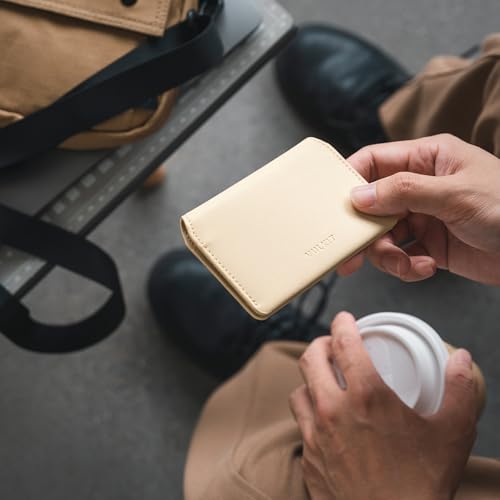 Image of VULKIT Slim Minimalist Card Holder RFID Blocking Leather Credit Card Holder Front Pocket Wallet Magnetic Closure