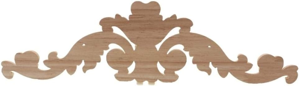 Wooden Furniture Decor Decal Solid Wood Home Decor Long Applique Wardrobe Tv Cabinet Door Wood Carved Flower Accessories Ornament Figurine