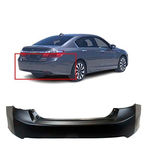 FitParts Compatible with Rear Bumper Cover Fascia 2013-2015 Honda Accord Hybrid EX-L EX Touring LX Sport Plug-in Sedan 13-15. New Primed Without Sensor Holes. HO1100277 04715T2AA90ZZ
