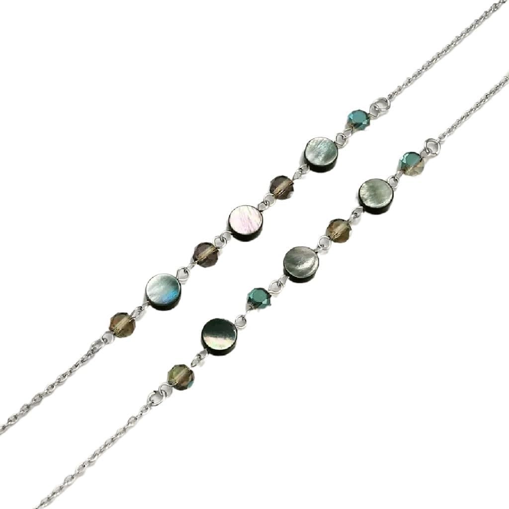 Anti Drop Decorative Beaded Eyewear Rope Eyewear Chain Hanging Neck(D)