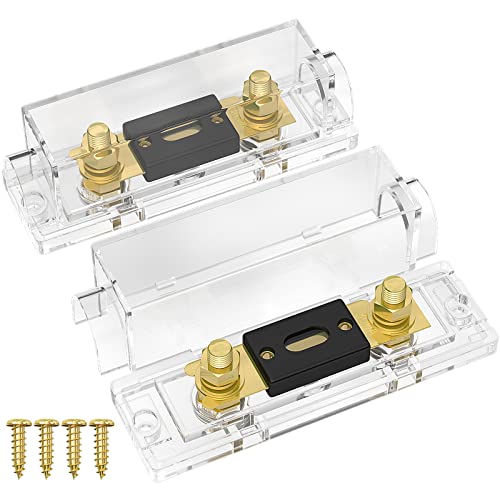 Joinfworld 300 Amp Anl Fuse Holder With 300A Anl Fuse, Anl Fuse Block 0/2/4 Gauge For Car Audio System - 2Pcs #TOP16