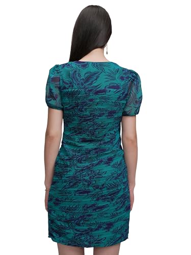 Image of Tokyo Talkies Women's Dresses for Women | Floral Print | Ruched Bodycon | Short Dress | Sleeveless | Trendy & Chic