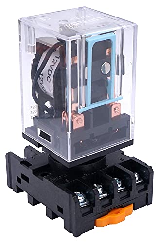 Relé electromagnético DPDT 12V de 8 pines para proyectos de automatización y electrónica CC