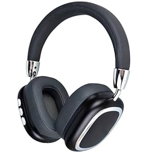 AMAFACE Wireless Bluetooth Headphones, 10H Playtime, Noise Cancelling, HiFi Stereo Over Ear With Microphone, Foldable Lightweight Bluetooth 5.3 for Travel/Office, Black