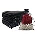 SumDirect 100Pcs 4"x6" Sheer Drawstring Organza Jewelry Pouches Wedding Party Christmas Favor Gift Bags (Black)