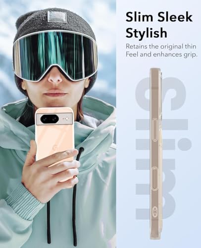 Image of Jkobi Lifetime Anti-Yellow Clear Back Cover Case for Google Pixel 8 (Sleek Hard Crystal | Shockproof and Camera Protection)