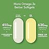 Sports Research Vegan Omega-3 Fish Oil Alternative from Algae Oil - Highest Levels of Vegan DHA & EPA Fatty Acids | Non-GMO Verified & Vegan Certified - 60 Veggie Softgels (Carrageenan Free)