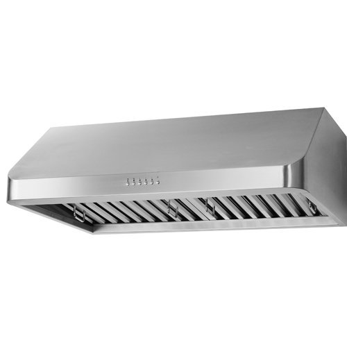 PROLINE 30-Inch Ductless Wall Range Hood with Recirculating Kit, 900 CFM, Stainless Steel, LED Lights, Quiet Blower Motor, 4 Speed, 3-Year Warranty, Dishwasher-Safe Filters, PLJW 121.30/RecKit