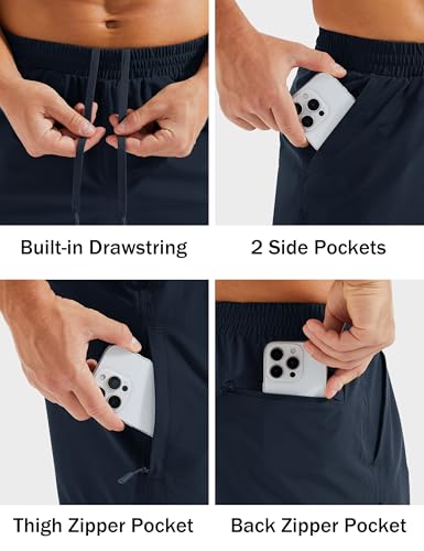 MAGCOMSEN Mens Hiking Shorts 7 Inch Quick Dry Lightweight Fishing Workout Athletic Water Resistant Shorts with Zipper Pockets4